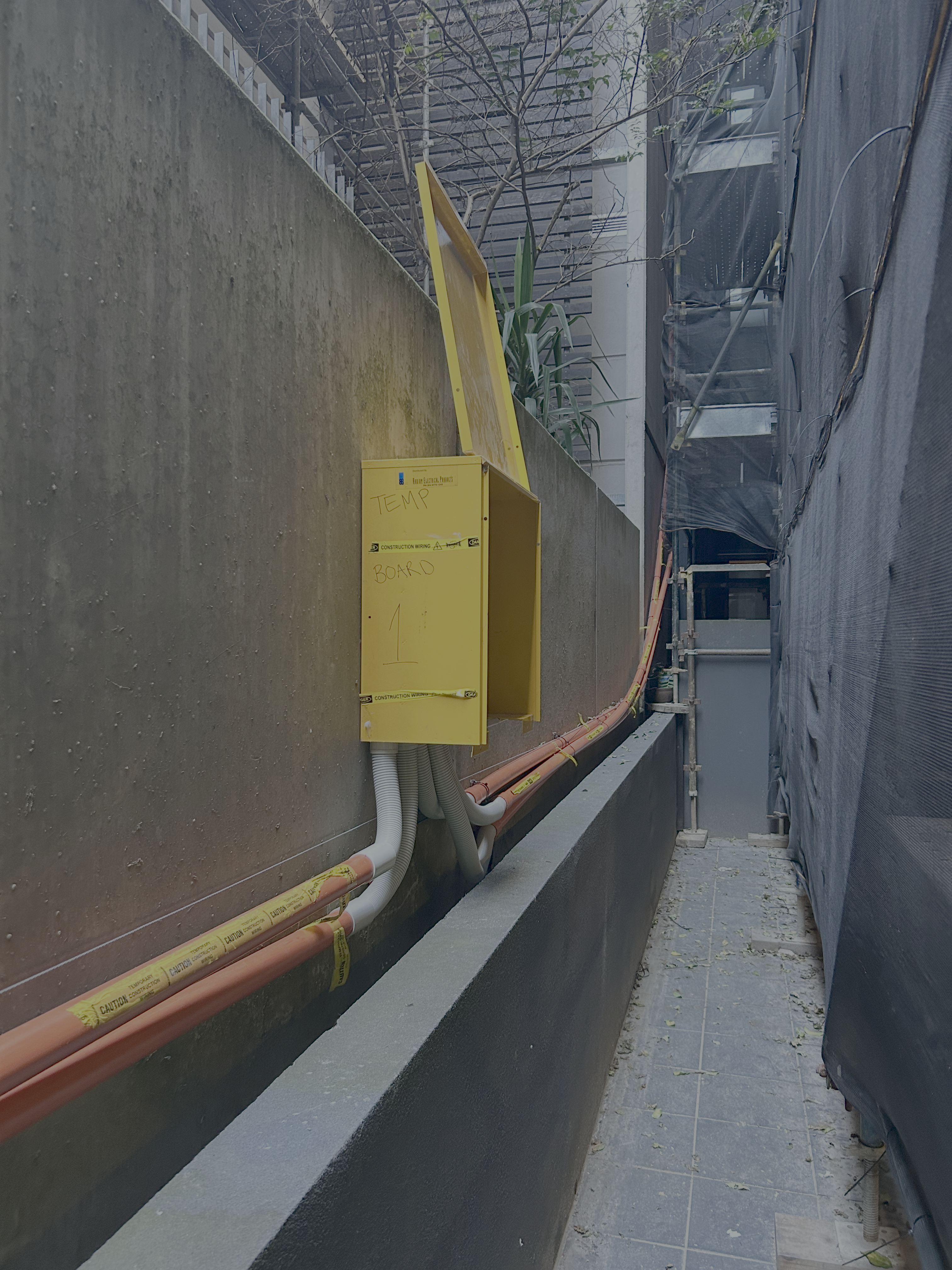 Temporary power board installation for construction site Melbourne - builder electrical services